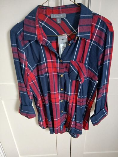 BNWT Ladies Burgandy Check Shirt