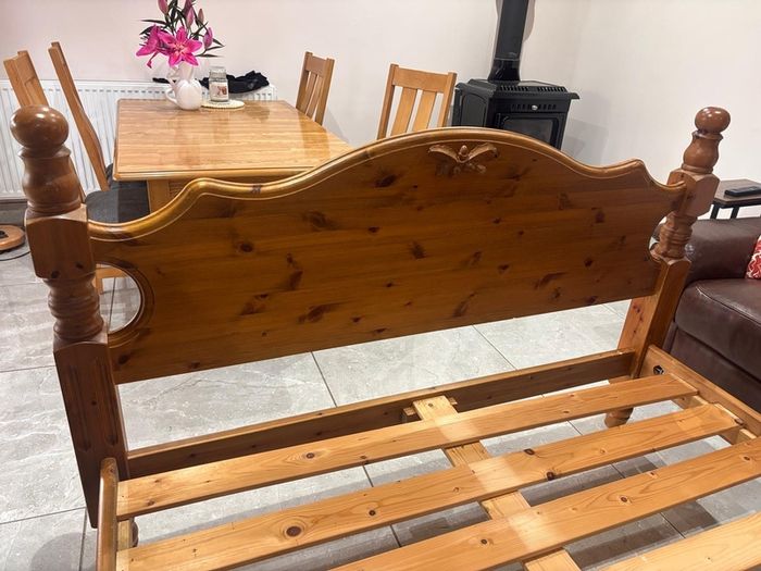 Solid Pine King Size Bed