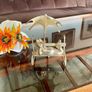 Vintage Brass Mid Century Frog with Umbrella Figurine 1970s Image 6