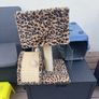Cat scratcher/ snuggle bed and pet carrier Image 2
