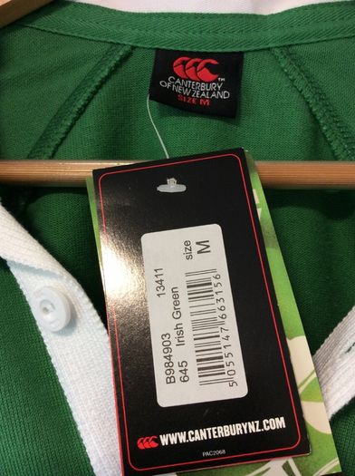 Ireland Rugby Jersey. Brand New With Tags. Triple Crown Winning Jersey Year 2006. Official Canterbury IRFU Jersey. Authentic Original From 2006. Not A Modern Day Remake.