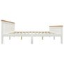 Bed Frame with 2 Drawers White Solid Pine Wood 180x200 cm Image 5