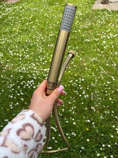 Brass gold rain shower