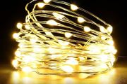 5M 16ft 50 LED Battery Operated Copper Wire Fairy String Lights, Waterproof Outdoor/Indoor Lights for Bedroom, Christmas, Parties, Wedding, Centerpiece