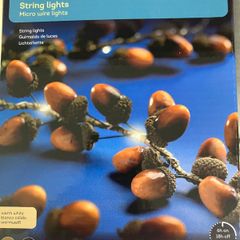 New in Box Lumineo 15 LED Hessian String Acorn Lights