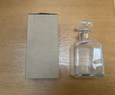Square glass decanter