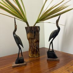 Vintage Pair of Horn Cranes