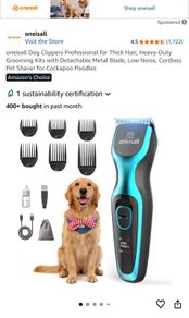 Oneisall chargeable Dog Clippers