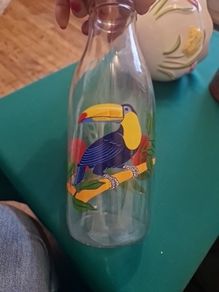 vintage french milk bottle