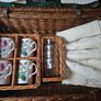Vintage Optima wicker picnic basket with Roy Kirkham plates and mugs Image 5