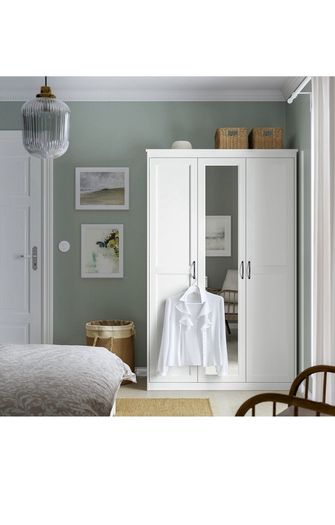 Wardrobe, white, 120x60x191cm