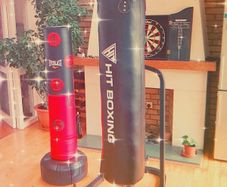 Boxing bag with stand