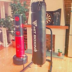 Boxing bag with stand