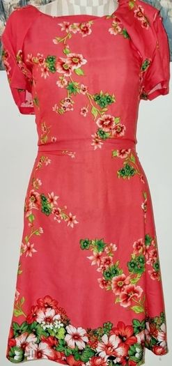Oasis Trailing Rose Placement Skater Dress S16/42