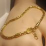 18kt Vermeil Sterling Hard Gold Plated Silver Byzantine Link Bracelet Image 7