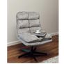 Savona Tricolour Collection  Luxury Swivel Chair With Ottoman Image 4