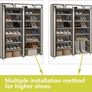 7 Tier Shoe Rack Storage Organiser with Big Capacity,Double Row Shoe Cabinet,Shelf,Closet with Nonwoven Fabric Cover MULTIPLE COLOURS AVAILABLE (FREE SHIPPING) Image 8