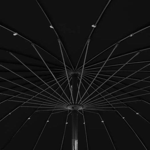 Outdoor Parasol with Aluminium Pole 270 cm Black