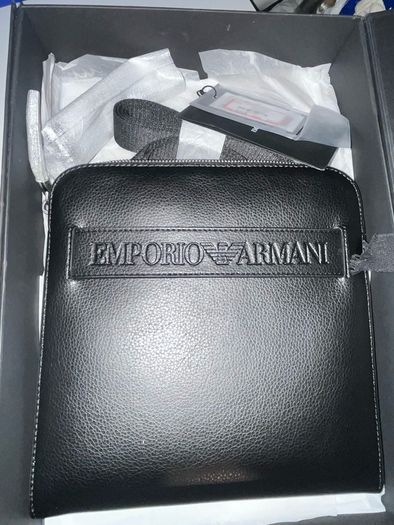 Emporio Armani genuine leather crossbody messenger bag brand new with tag