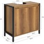 Bathroom Furniture Under Sink Cover Column Washbasin Cabinet Under Sink Sink Cabinet, Industrial Style - L60 x D30 x H60 cm Image 2