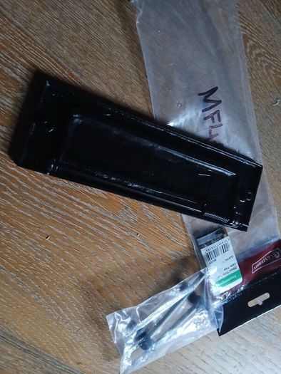 Black metal Letterplate