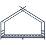 Kids Bed Frame Grey Solid Pine Wood 90x200 cm Image 4