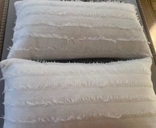 2 Feather Filled Oblong Cushions