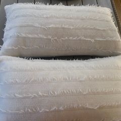 2 Feather Filled Oblong Cushions