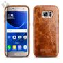 S7 Edge Vintage Oil Wax Leather Back Cover Image 3
