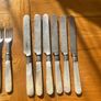 Antique Pearl Handled Dessert Set Image 3