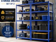 main image for ad Storage Shelves Set of 2  Heavy Duty Garage Shelving 200 x 100 x 50cm