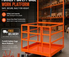 Forklift Work Platform Safety Cage 635kg  Heavy Duty Steel