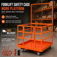 Forklift Work Platform Safety Cage 635kg  Heavy Duty Steel