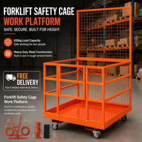 Forklift Work Platform Safety Cage 635kg  Heavy Duty Steel