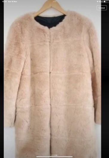 jacket Zara fur jacket size large edge to edge style