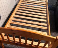 2 x Matching Solid Single Wooden Bed Frames - Can Deliver