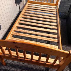 2 x Matching Solid Single Wooden Bed Frames - Can Deliver