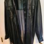 H&M Black Faux Leather Shirt Dress  Size S Image 9