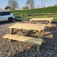 Hand crafted,pre=treated,solid wood picnic benches.