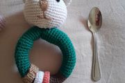 Handmade baby stuffed animal green