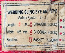Webbing slings with eyes