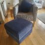 Armchair and foot stool Image 3