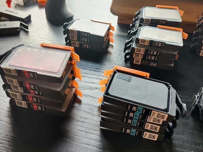 Set of 10 Genuine Empty Canon PFI-300 Ink Cartridges For Refill - OEM Original