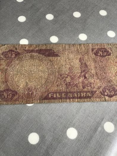 Rare Old Banknote- Nigeria 5 Naira