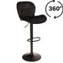 Zoya Black Adjustable Bar Stool Velvet Image 3