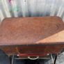 Vintage Kitsch vinyl covered sowing box stool with magazine rack c1950 Image 9