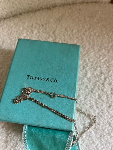 Tiffany double chain infinity choker necklace