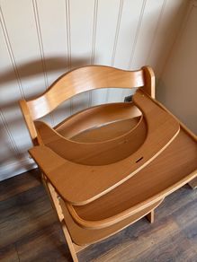 Hauck Wooden High Chair (Adjustable) + Tray