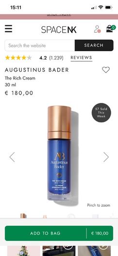 Augustinus Bader The Rich Cream for sale - new, never opened