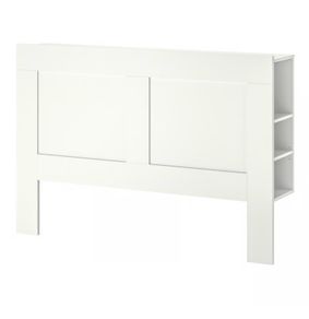 Headboard with storage compartment, white, Standard Double